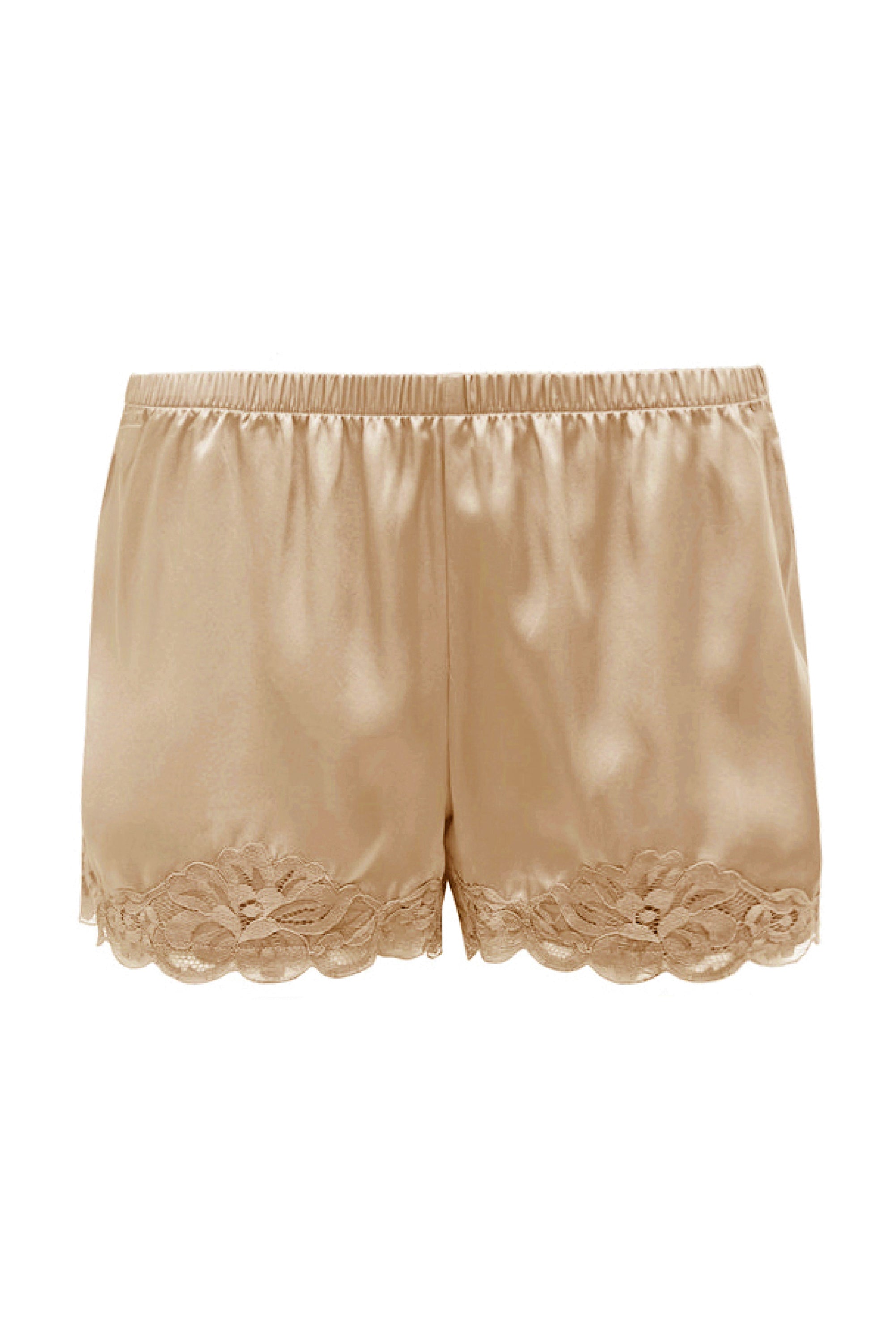Gold Hawk floral-print silk shorts - Neutrals
