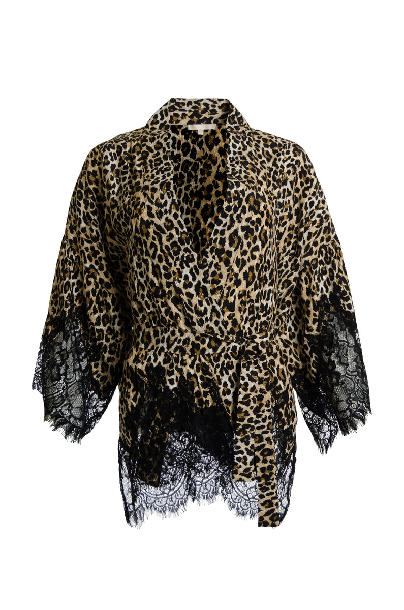 Coco Animal Print Silk Kimono – Gold Hawk Clothing