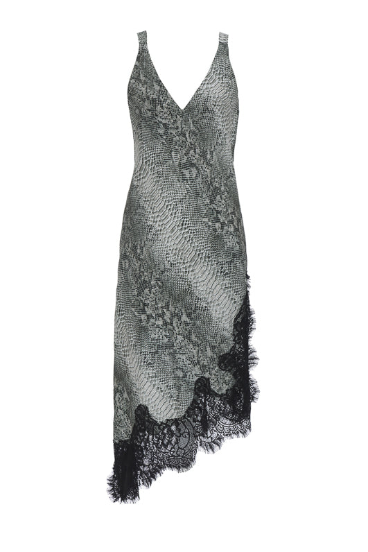 The Python Coco Dress in grey python.