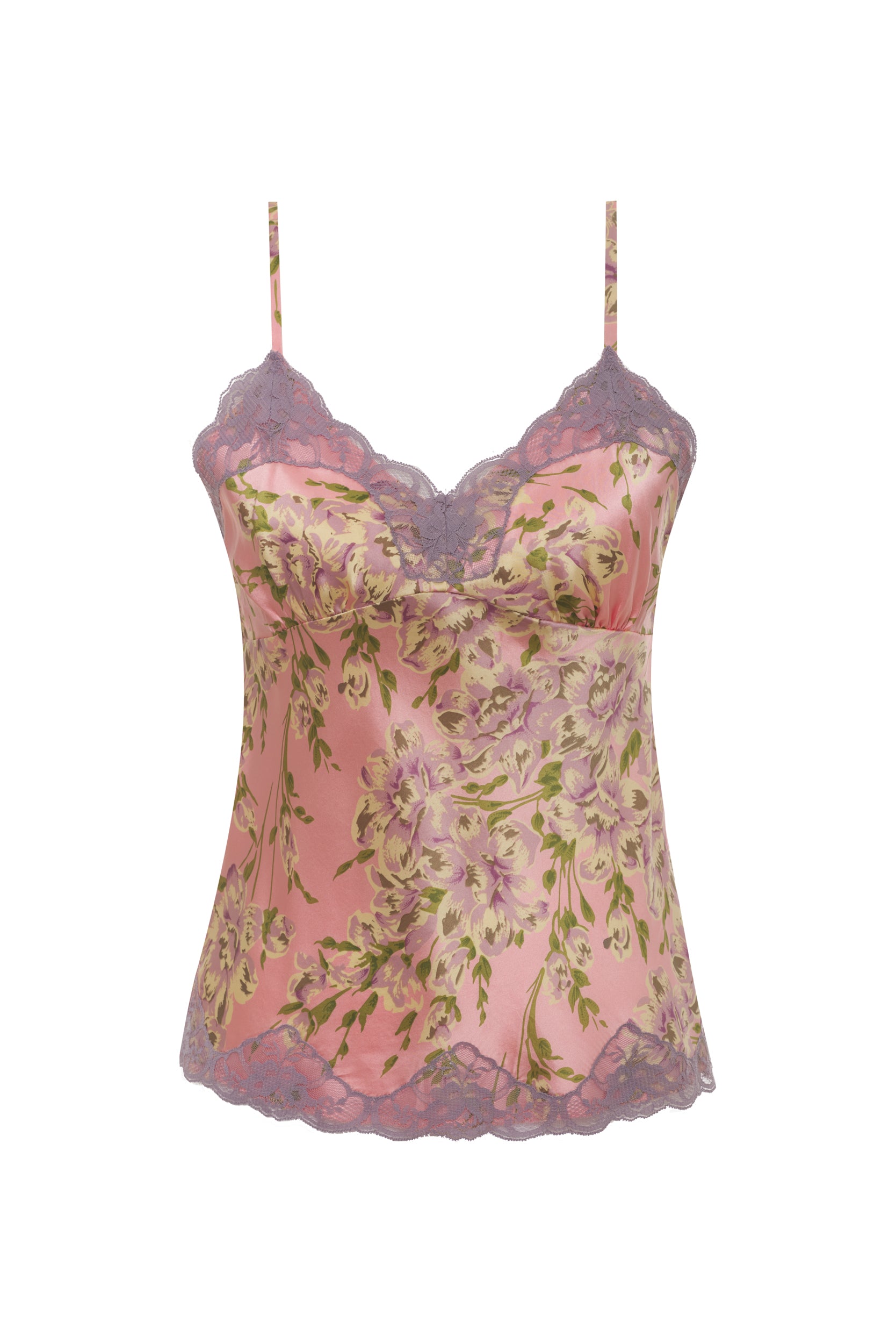 Floral Lace Silk Cami Pink Rose – Gold Hawk Clothing